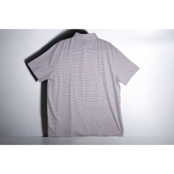 Lacoste Sport Polo Shirt - Men's XXL - Striped Purple & White 🐊 - Picture 8 of 16